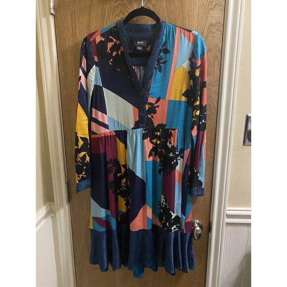Maeve Anthropologie Gillian Abstract Shirtdress Size XS Oversized ** Read - Picture 1 of 16